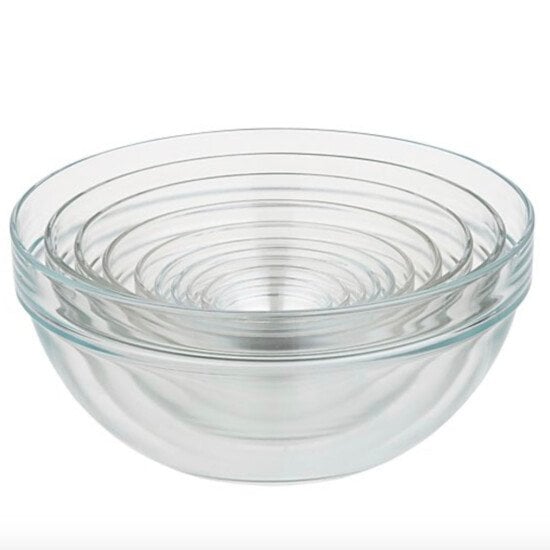 clear nesting bowls.