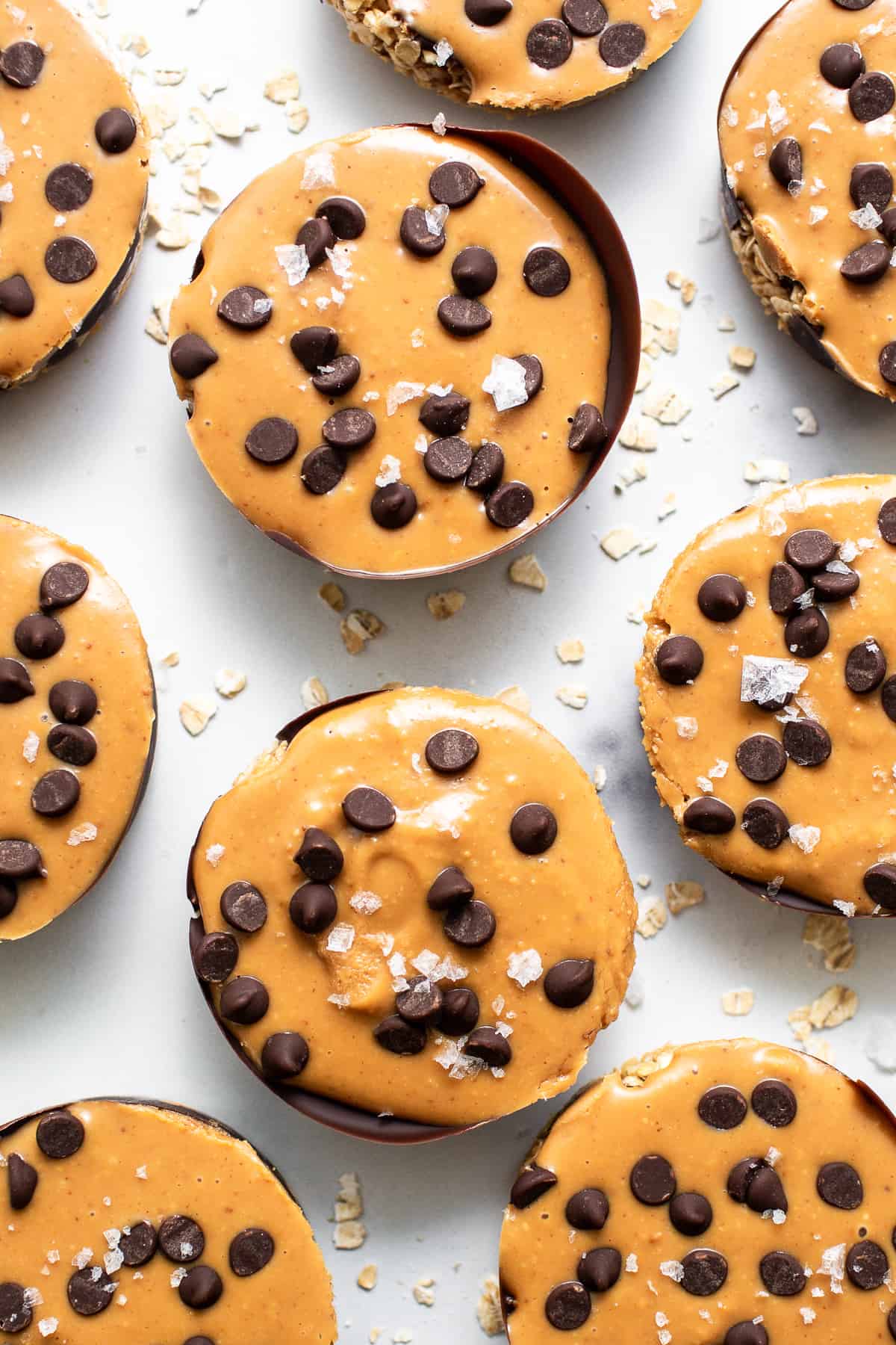 oat cups on counter.