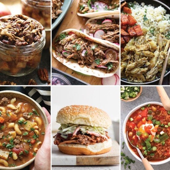 pork recipes in 6 quadrants.