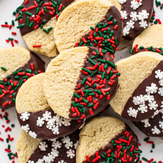 Almond flour cookies on a plate.