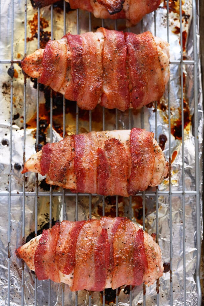 chicken on baking rack