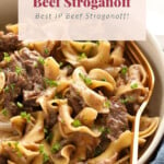 Instant pot beef stroganoff.