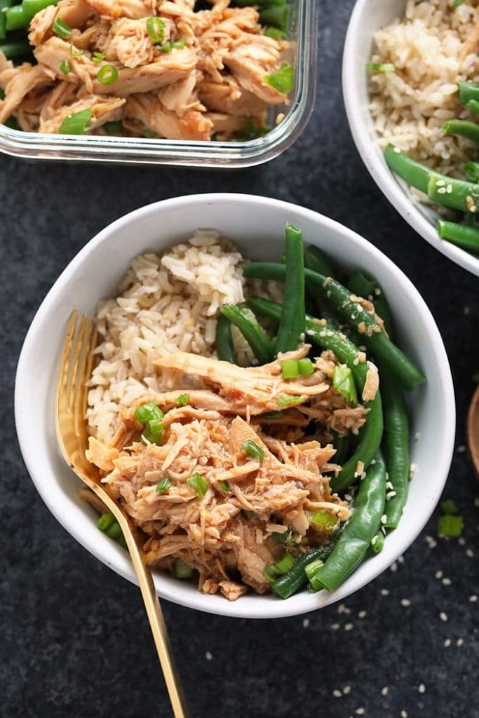 honey garlic chicken in bowl