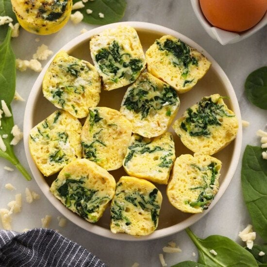 Instant Pot Egg Bites on a plate.