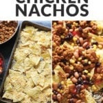 Loaded chicken nachos