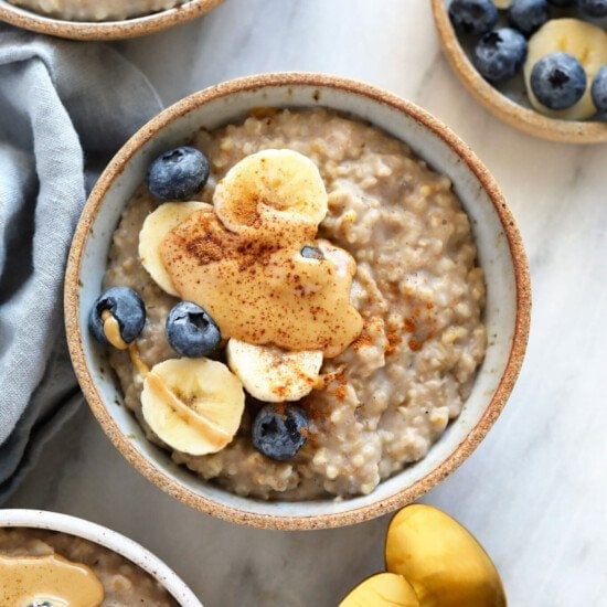 steel cut oats in bowl