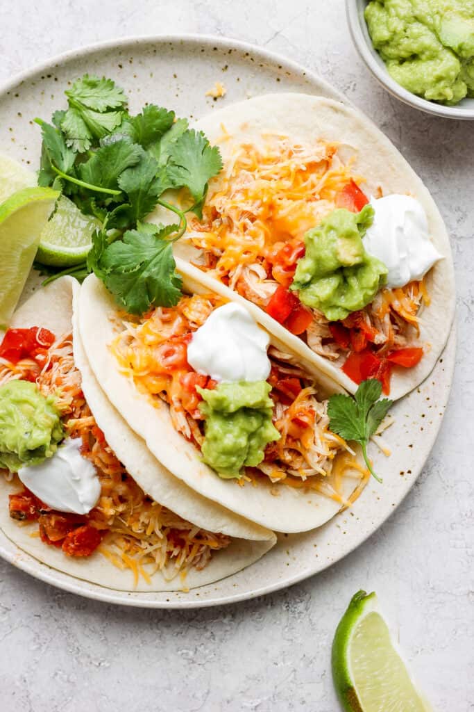 chicken tacos on plate