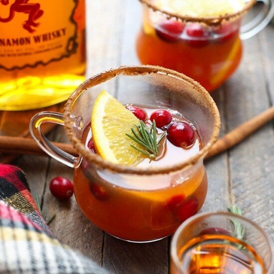 hot toddies in glasses