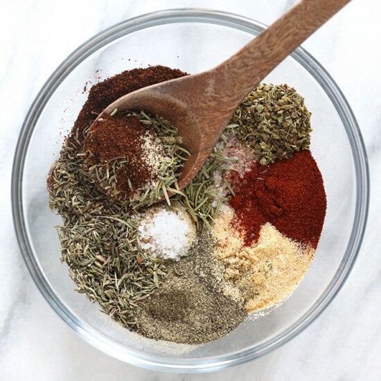 flavorful turkey seasoning in a bowl.