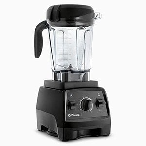 a Vitamix blender on a white background.